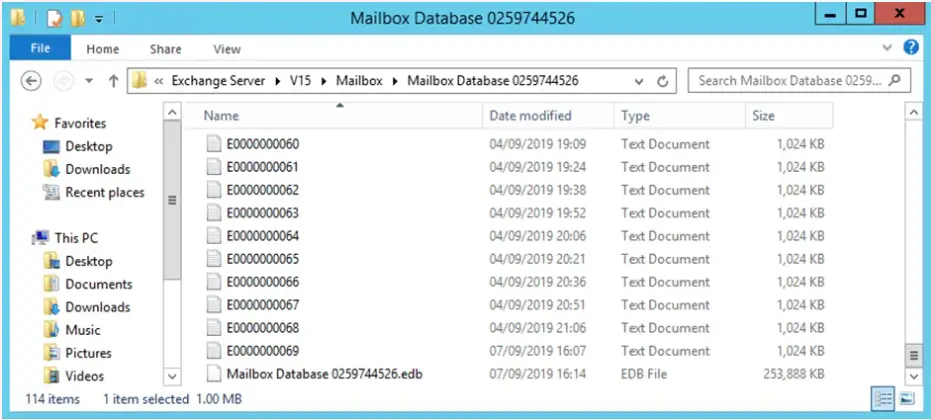 Process to Restore Exchange Database from Backup 2