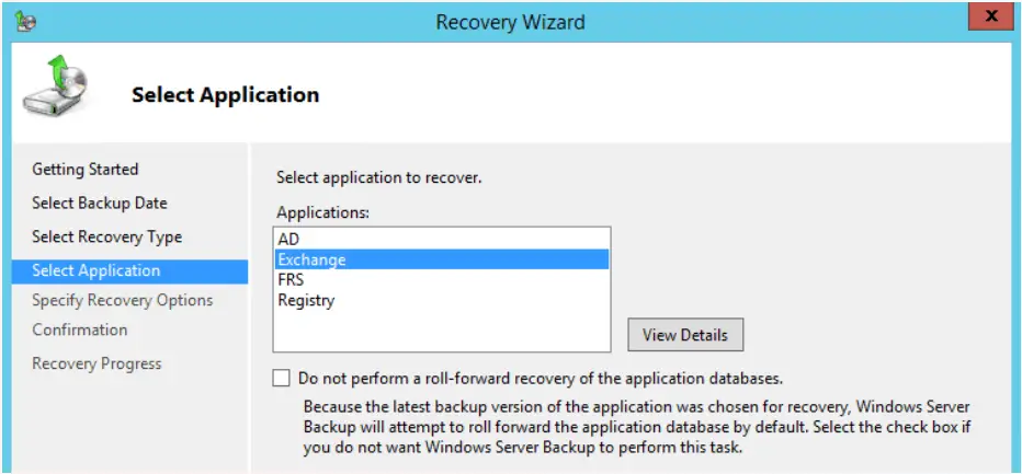 Process to Restore Exchange Database from Backup