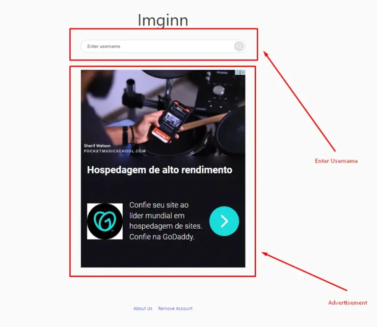 ImgInn User Interface