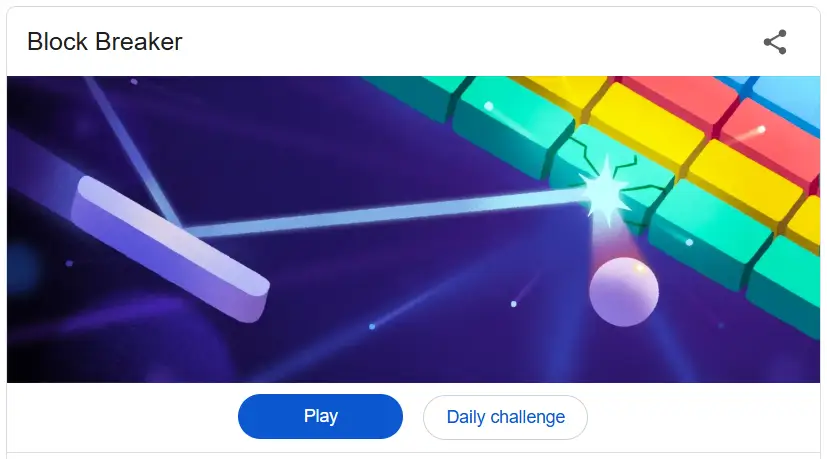Find and Play Google Block Breaker